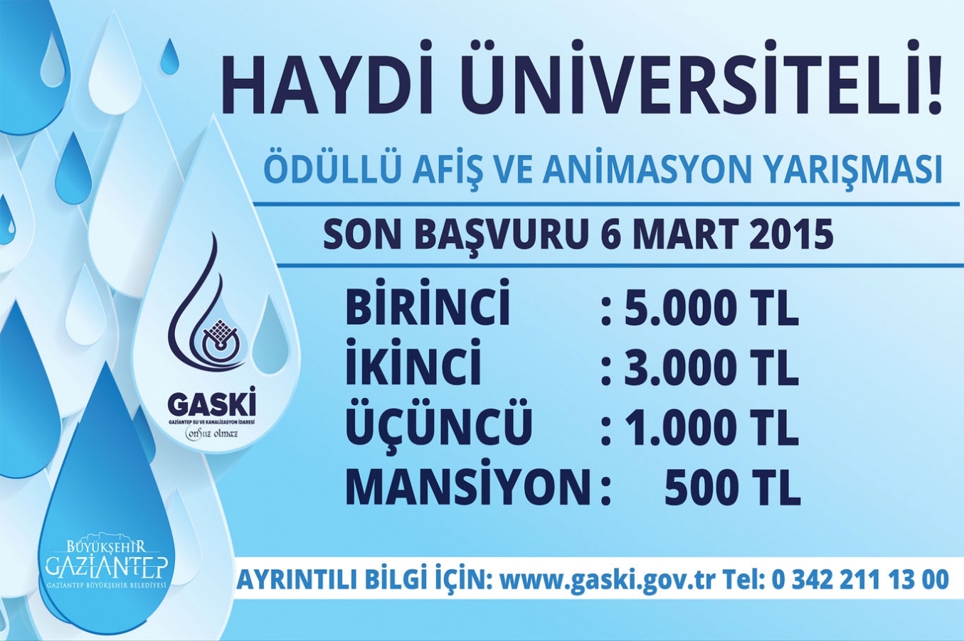 GASKİ’den ödüllü su afişi yarışması